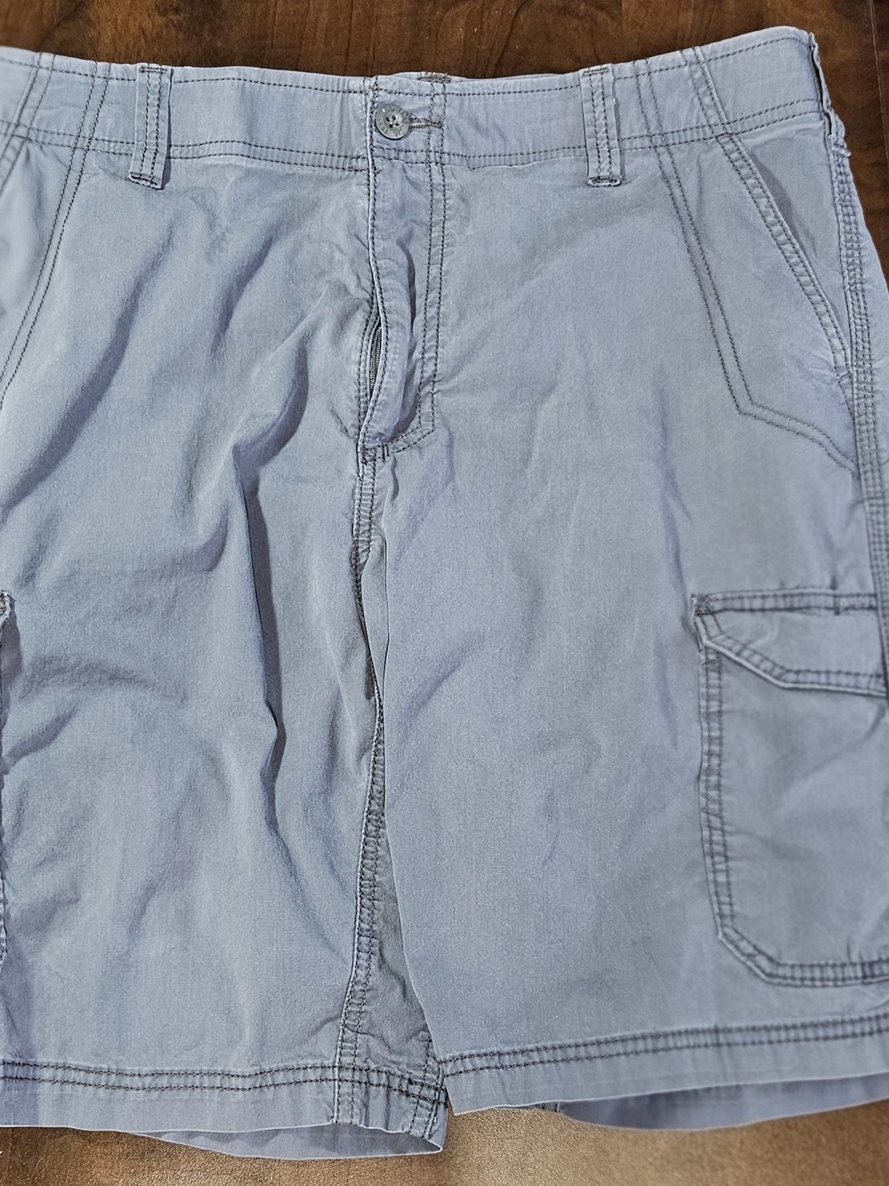 Size 34 Lee Extreme Motion Navy Gray Cargo Shorts